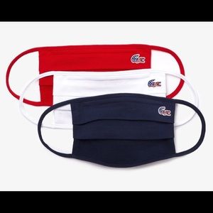 BRAND NEW & AUTHENTIC Lacoste 3 Pack of Face Masks